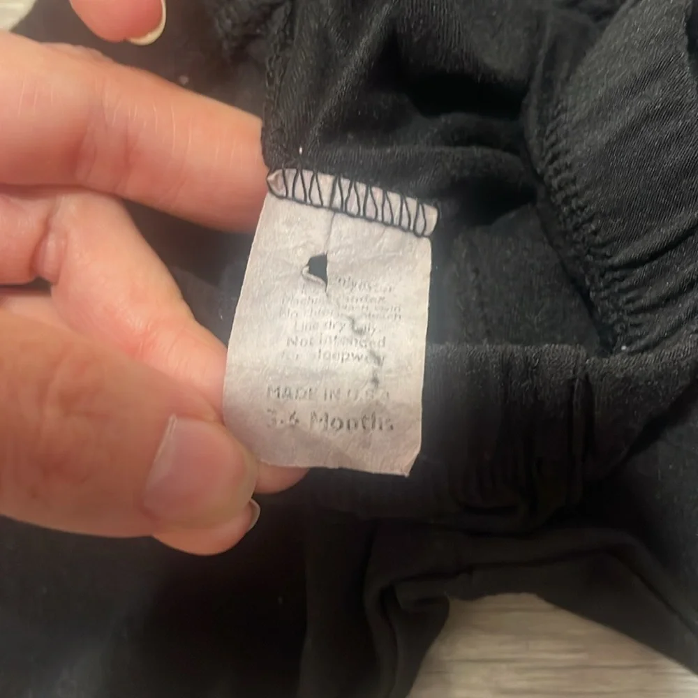 Baby Girl Black Flare Pants 3-6 Months